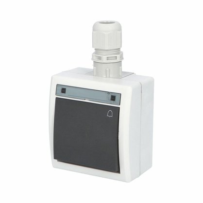 ATLAS IP65 Tlačítko symbol "zvonek" č.1/0 s vývodkou M20