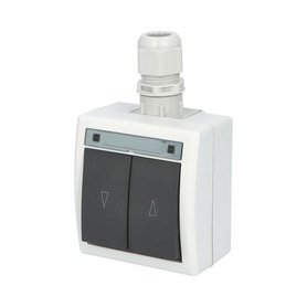 ATLAS IP65 Spínač žaluziový č.1/0+1/0 s vývodkou M20