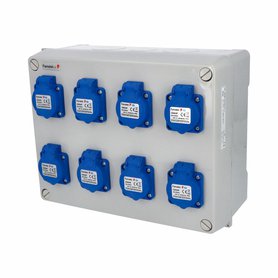 Zás. krabice AcquaBOX 307443 IP54 8x230V s ochr. kolíkem