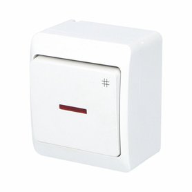 GALATEA IP44 Přepínač křížový podsvětlený č.7So (bílá)