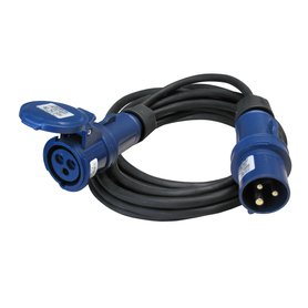 Gum. prodlužovací kabel 10 m s vidlicí a spojkou 230V 16A/3P 6H CEE, IP54