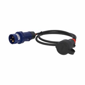 Gum. prodlužovací kabel 1,5m s vidlicí a spojkou 230V 16A/3P 6H CEE/ 230V 16A domovní IP54 Gum. prodlužovací kabel 1,5m s vidlicí a spojkou 230V 16A/3P 6H CEE/ 230V 16A domovní IP54